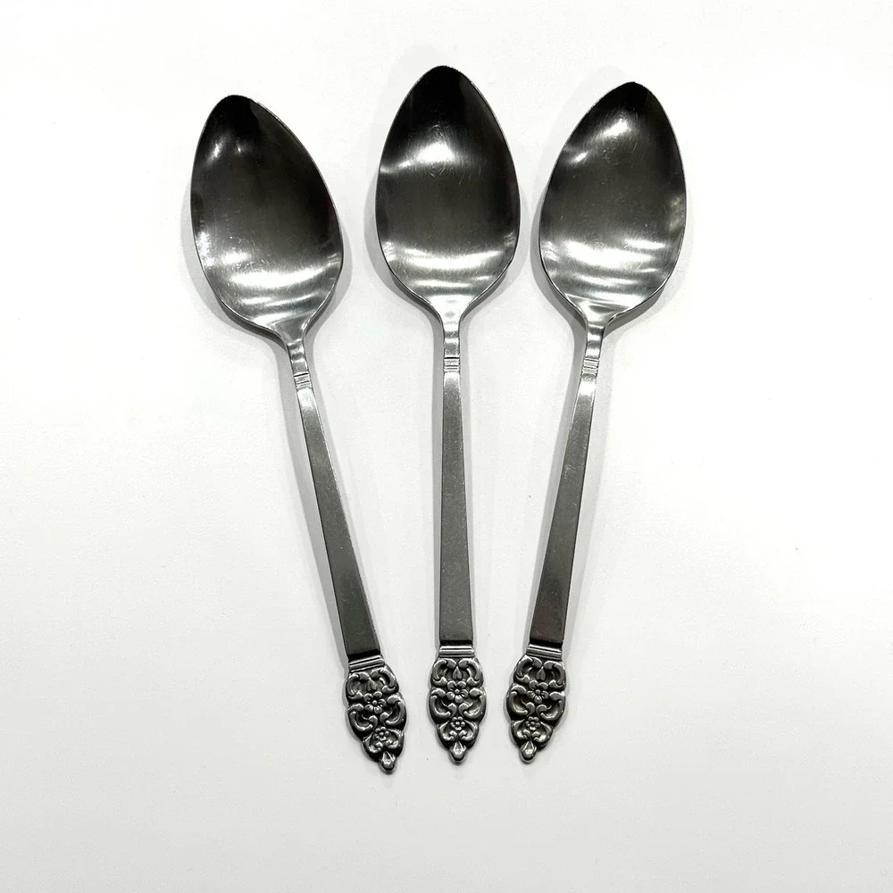 Oneida ONEIDACRAFT Deluxe NORDIC CROWN 3 Serving Spoons 8